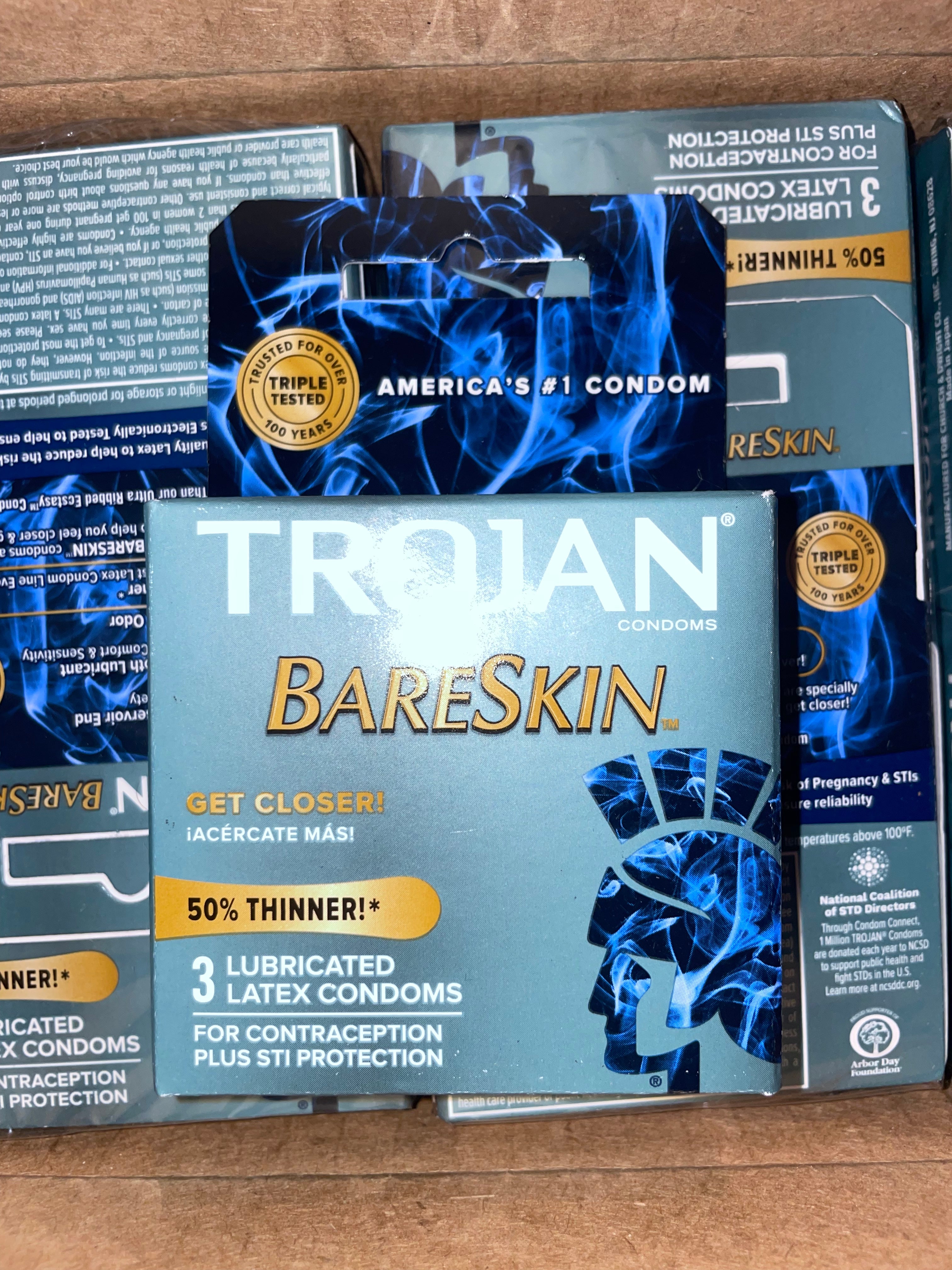 (144 Units) LIQUIDATION -Trojan Bareskin Lubricated Latex Condoms EXP 10/01/2027