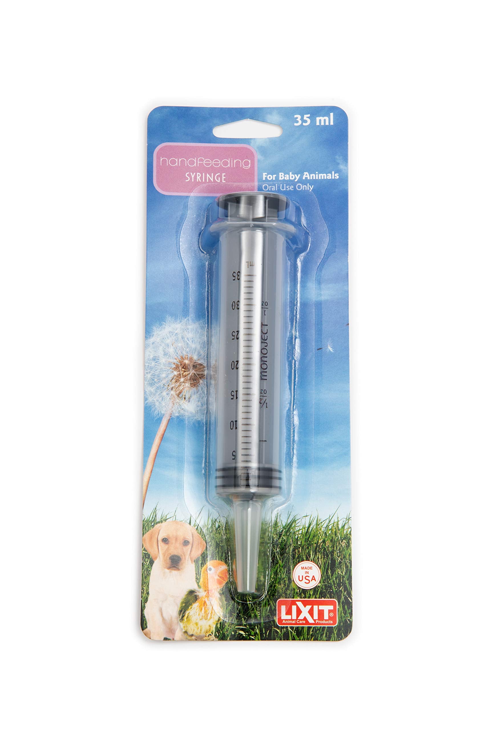 Lixit Hand Feeding Syringes for Puppies, Kittens, Rabbits and Other Baby Animals (35ML Pack of 6)