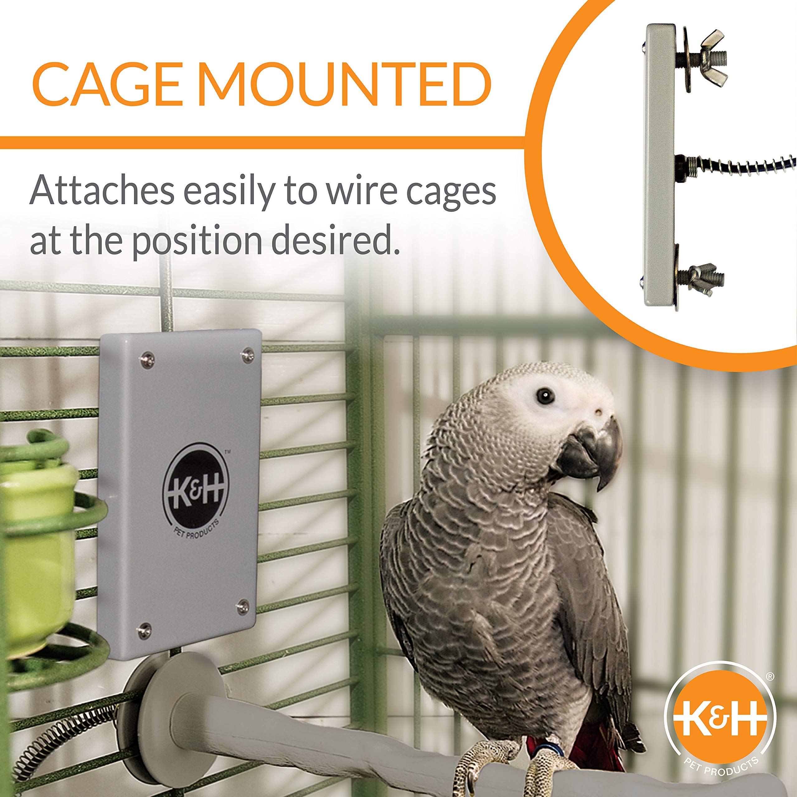 K&H Pet Products Snuggle-Up Bird Warmer - 12 Volt Gray Small 3 X 5 Inches