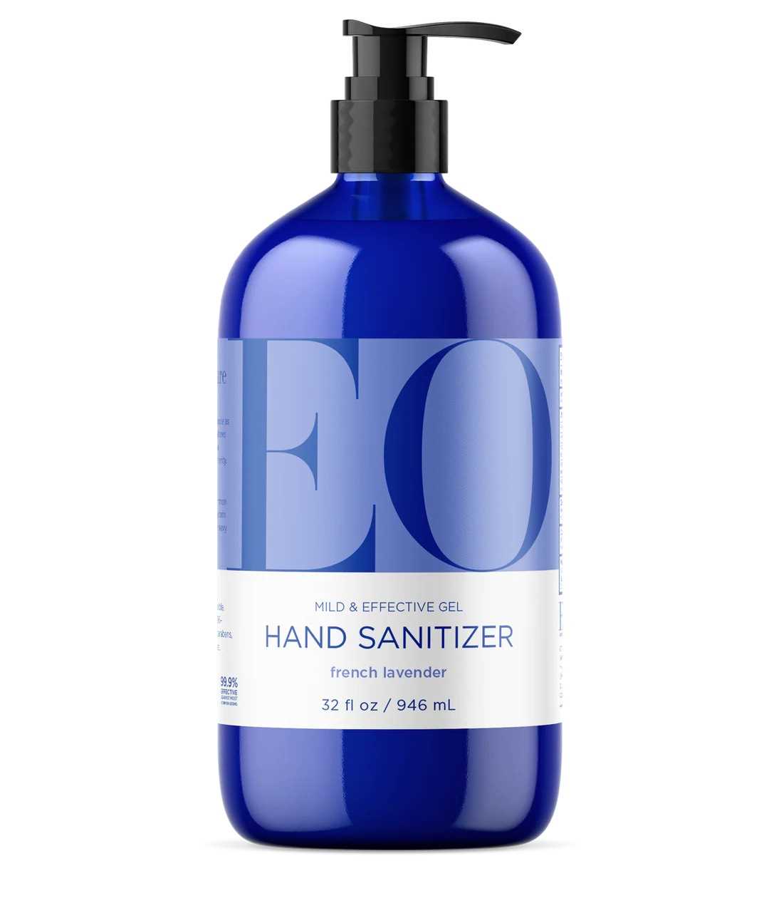 EO Hand Sanitizer Gel, 32 Ounce, French Lavender, Organic Plant-Based, Botanical Extracts