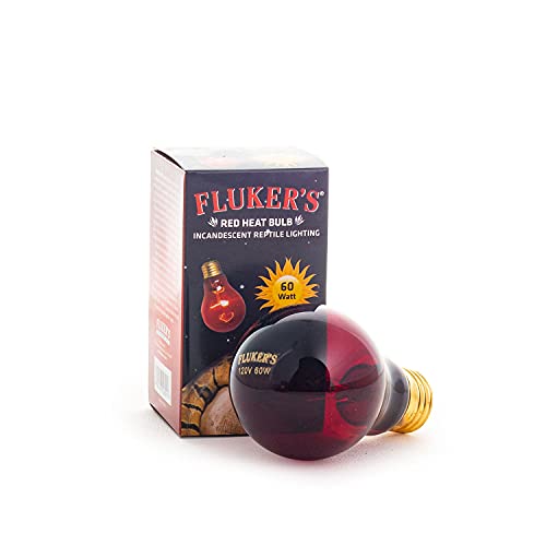 Fluker's Red Heat Bulbs for Reptiles, Black, 60 Watts, 1 Count (Pack of 1)