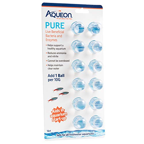 Aqueon Aqaurium Pure Live Bacteria and Enzymes Water Supplement, 10 Gallon 12 Pack