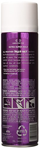 Aqua Net Extra Super Hold Professional Hair Spray Unscented 11 oz(Pack of 3)