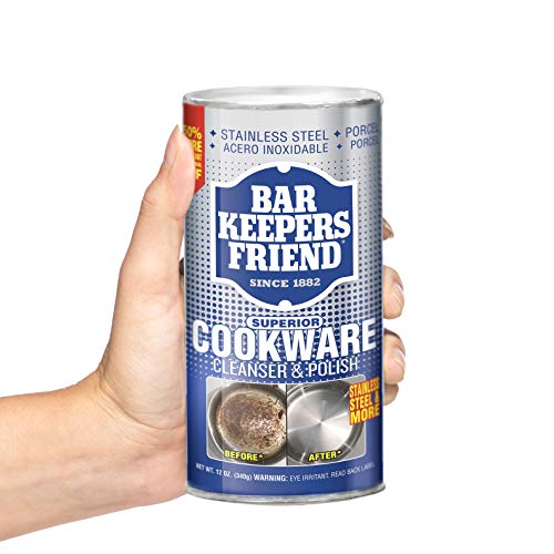 BAR KEEPERS FRIEND Cookware Cleanser, 12-Ounce (Pack of 4)']
