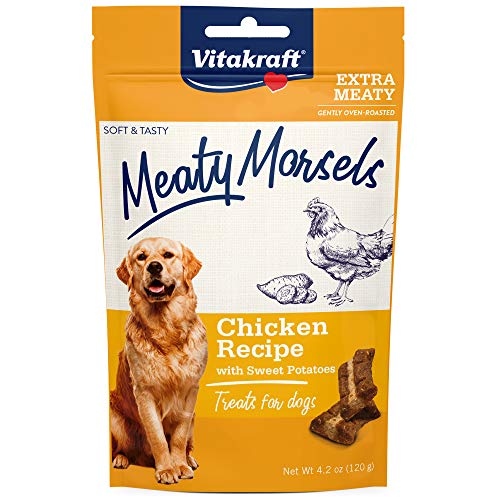 Vitakraft Meaty Morsels Treats for Dogs - Chicken with Sweet Potatoes - Super Soft Dog Treats for Training - Two Layers of Gently Oven-Baked Meaty Goodness