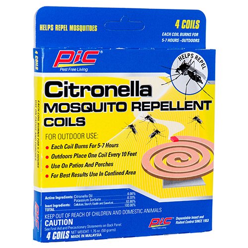 PIC Mosquito Repellent (12 Packs of 4) CIT 4, Citronella Coils