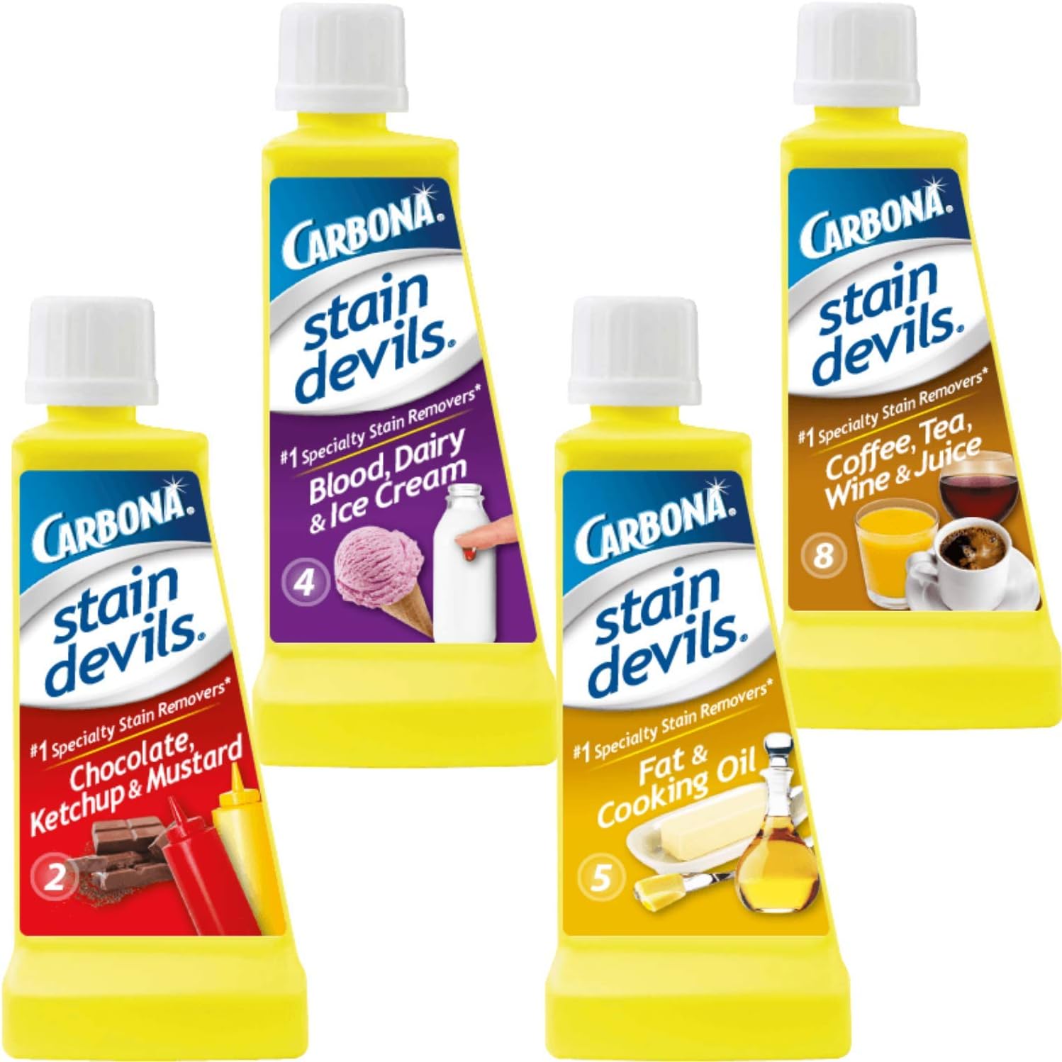 Carbona Liquid Stain Devil Food Clean Up Combo Set | Spot Stain Remover for Clothes
