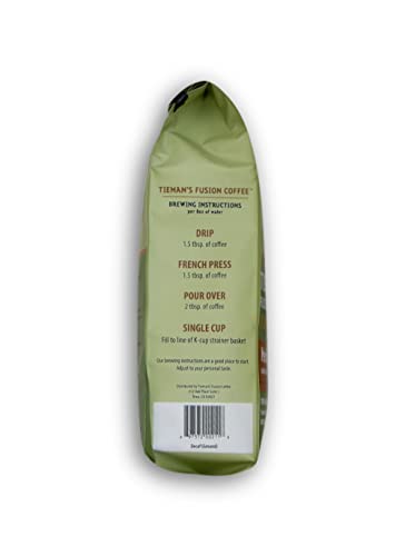 Tieman's Fusion Coffee, Low Acid Medium Roast, Ground, 10-Ounce Bag