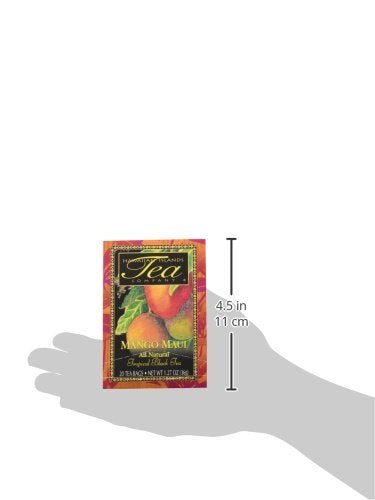 Hawaiian Islands Tea Company Mango Maui Black Tea, All Natural - 20 Teabags (1 Box)