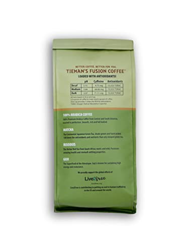 Tieman's Fusion Coffee, Low Acid Medium Roast, Ground, 10-Ounce Bag