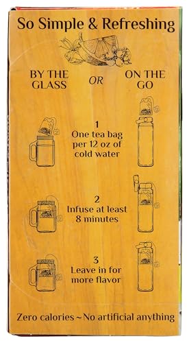 Bigelow Botanicals Cold Water Infusion Strawberry Lemon Orange Blossom Tea Bags 18 Count Box (Pack of 1), Herbal Infusion, Caffeine Free, 18 Tea Bags Total