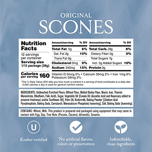 English Scone Mix, Original Flavor by Sticky Fingers Bakeries – Easy to Make English Scones Fresh Baked, Makes 12 Scones (1pk)