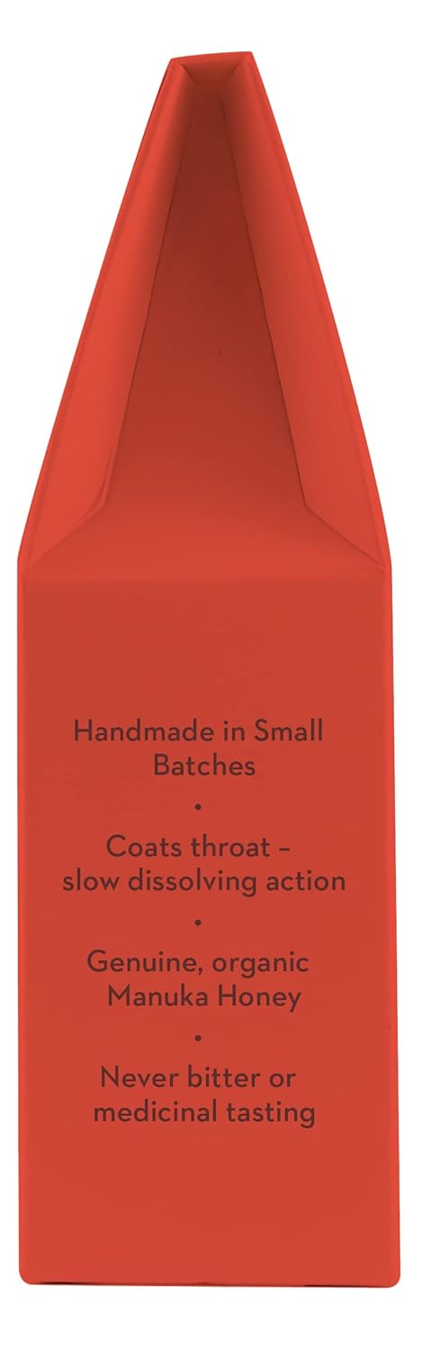 Wedderspoon Organic Manuka Honey Drops, Ginger & Echinacea, 20 Count (Pack of 1) | Genuine New Zealand Honey | Perfect Remedy For Dry Throats