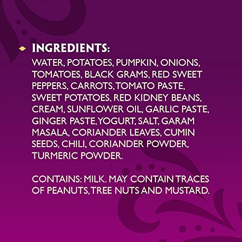 Patak’s Lentil & Veggie Tikka Masala - Vegetarian Indian Curry w/Lentils, Beans, Pumpkin, Sweet Potatoes & Vegetables - Ready-to-Eat Microwaveable Meal - Serve with Rice or Naan - 10.5oz (Pack of 6)