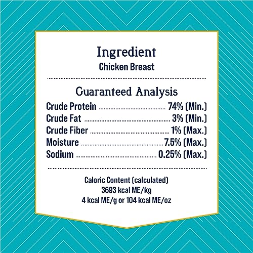 Stewart Freeze Dried Dog Treats, Chicken Breast, 11.5 oz, Grain Free & Gluten Free, Resealable Tub, Single Ingredient, training treat in Beef Liver, Salmon, Chicken Liver & Chicken Breast 4, 14, 21 oz