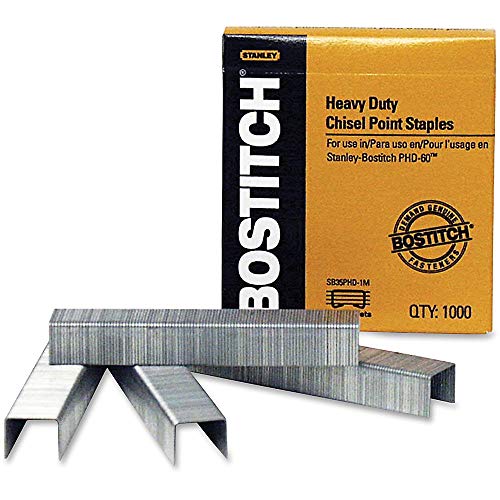 Bostitch Office Heavy Duty Premium Staples for PHD60 and PHD60R, 2-60 Sheets, 1,000 Per Box (SB35PHD-1M)