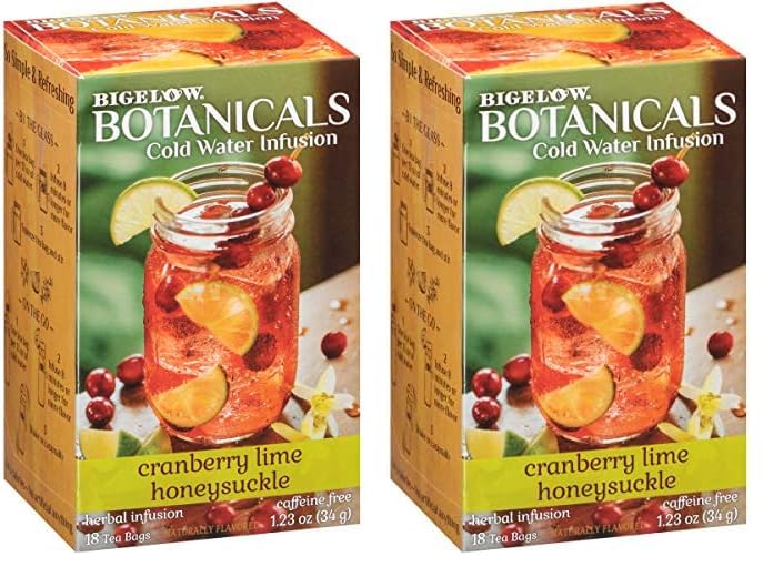 Bigelow Botanicals Cold Water Infusion Strawberry Lemon Orange Blossom Tea Bags 18 Count Box (Pack of 1), Herbal Infusion, Caffeine Free, 18 Tea Bags Total