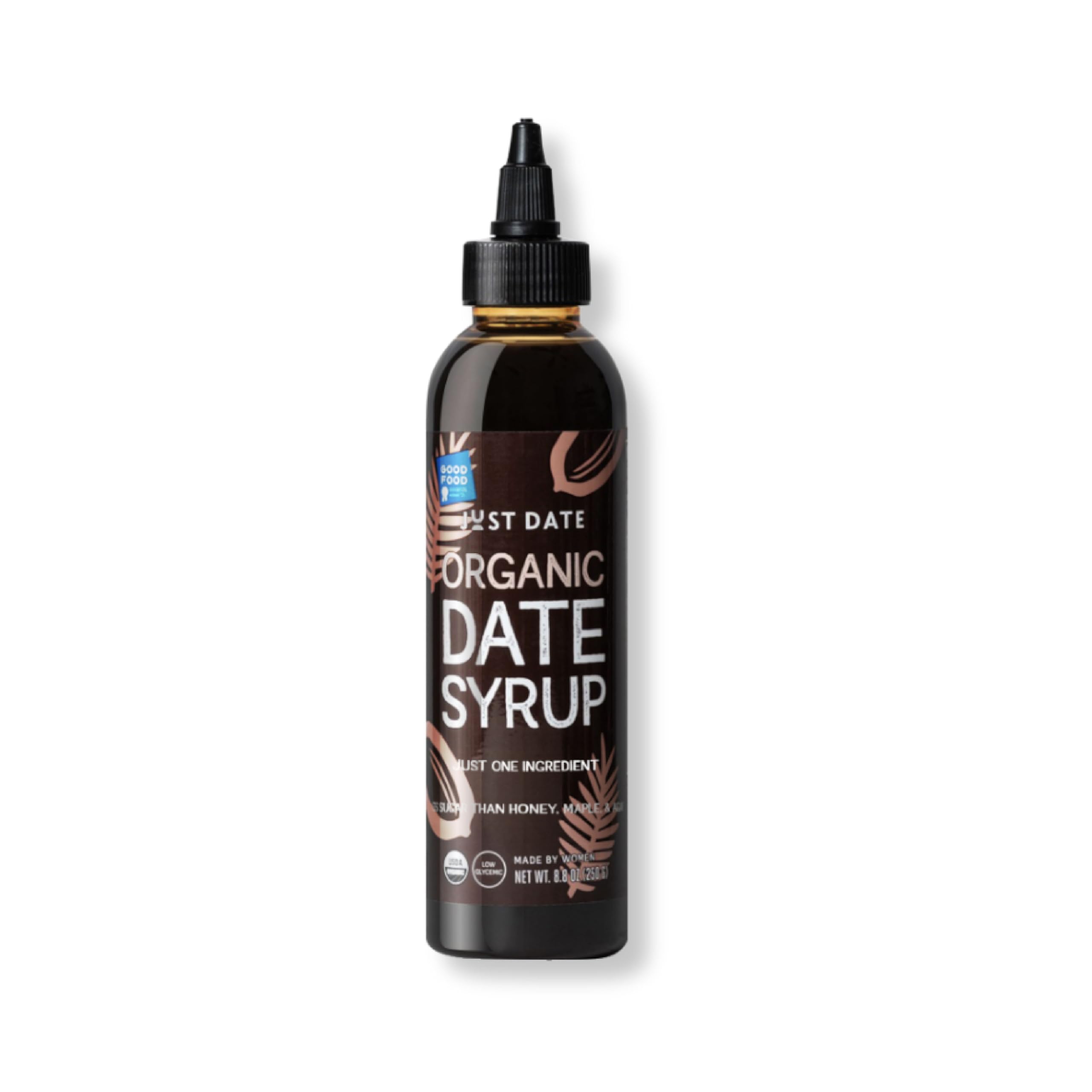 Just Date Syrup : Organic Date Sweetener | One 8.8 OZ Squeeze Bottle I Low-Glycemic, Vegan, Paleo | 1 Ingredient : 100% Organic Medjool Dates