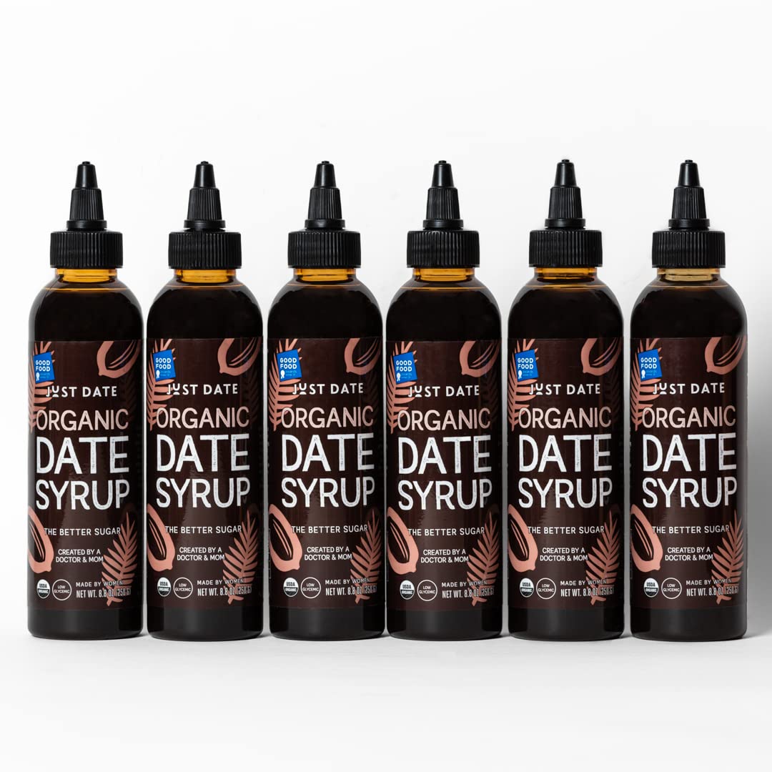Just Date Syrup : Organic Date Sweetener | One 8.8 OZ Squeeze Bottle I Low-Glycemic, Vegan, Paleo | 1 Ingredient : 100% Organic Medjool Dates