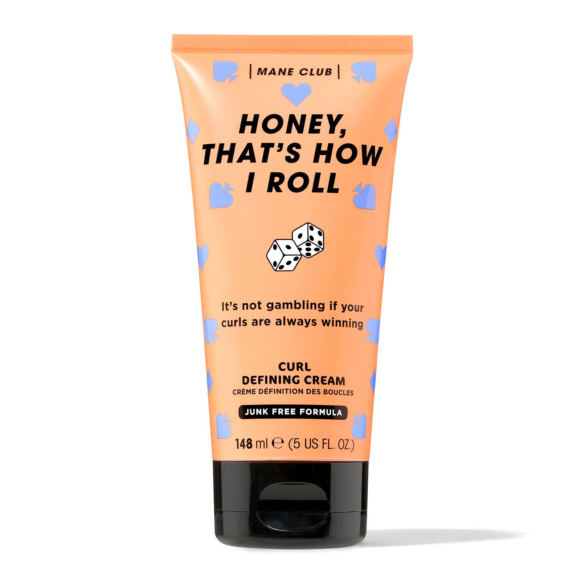 MANE CLUB Honey, That's How I Roll Curl Defining Cream cruelty free, vegan, no sulfates or parabens, 5 Oz