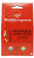 Wedderspoon Organic Manuka Honey Drops, Ginger & Echinacea, 20 Count (Pack of 1) | Genuine New Zealand Honey | Perfect Remedy For Dry Throats