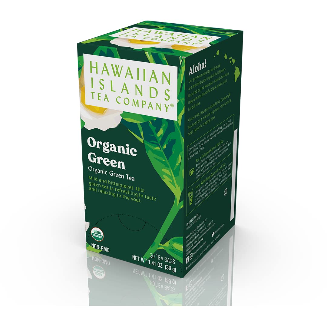 Hawaiian Islands Tea Company Mango Maui Black Tea, All Natural - 20 Teabags (1 Box)