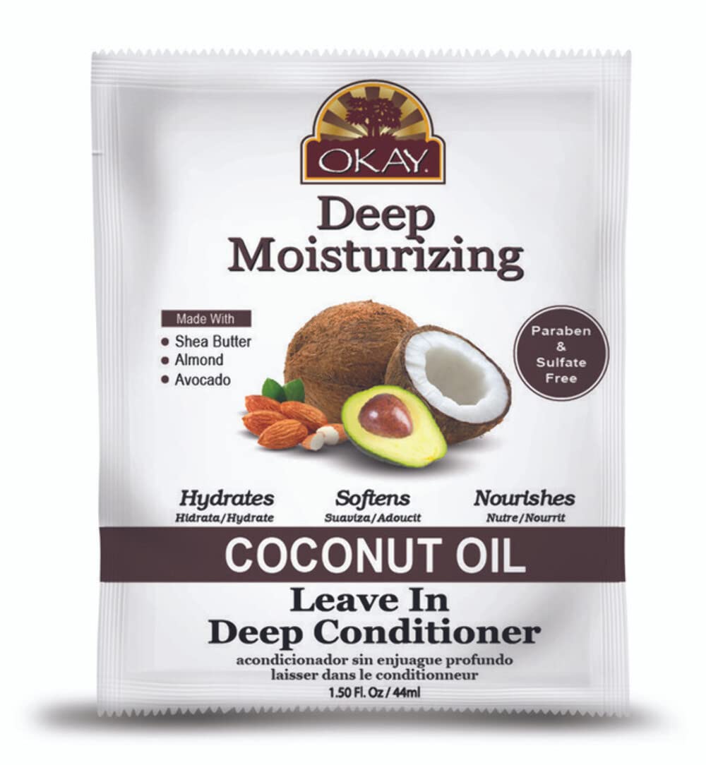 OKAY COCONUT OIL DEEP MOISTURIZING LEAVE IN CONDITIONER 1.25oz / 37ml