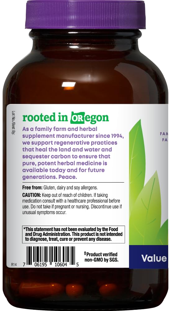 Oregon's Wild Harvest, Turmeric Curcumin Supplement Vegan Capsules with BioPerine 1350 MGS, 60 Count