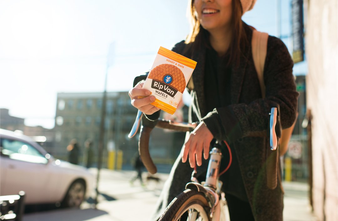 Rip Van Wafels Snack Wafels, Honey and Oats, 1.2oz, 16 Count