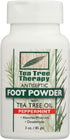 Tea Tree Therapy Antiseptic Foot Powder, with Tea Tree Oil, Peppermint, 3 Oz
