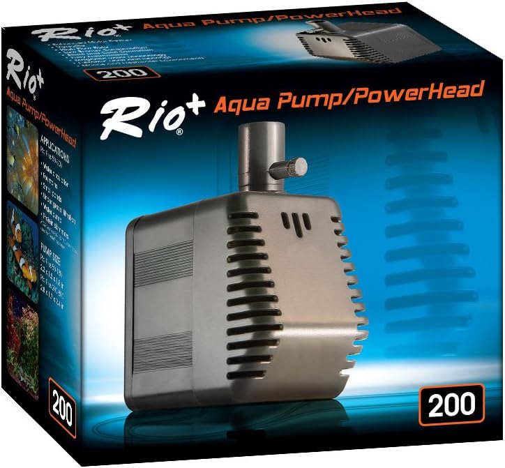 Rio Plus 200 Aqua Pump/Powerhead - 138 Gallons per Hour, 6 Watts UL listed