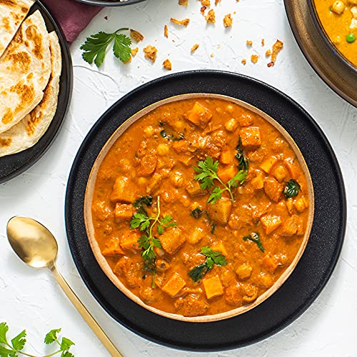 Patak’s Lentil & Veggie Tikka Masala - Vegetarian Indian Curry w/Lentils, Beans, Pumpkin, Sweet Potatoes & Vegetables - Ready-to-Eat Microwaveable Meal - Serve with Rice or Naan - 10.5oz (Pack of 6)