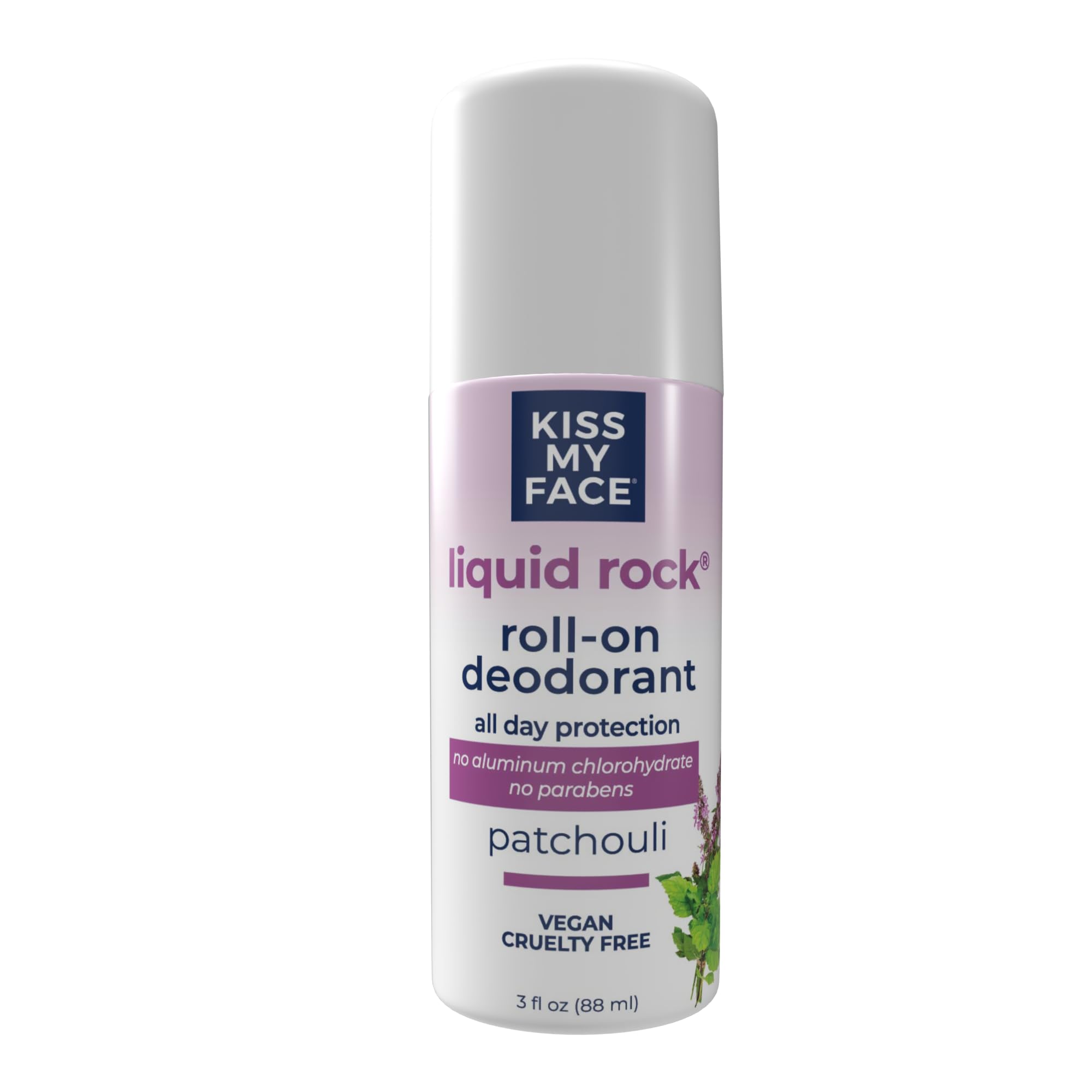 Kiss My Face Liquid Rock Roll On Deodorant - Patchouli, 3 oz