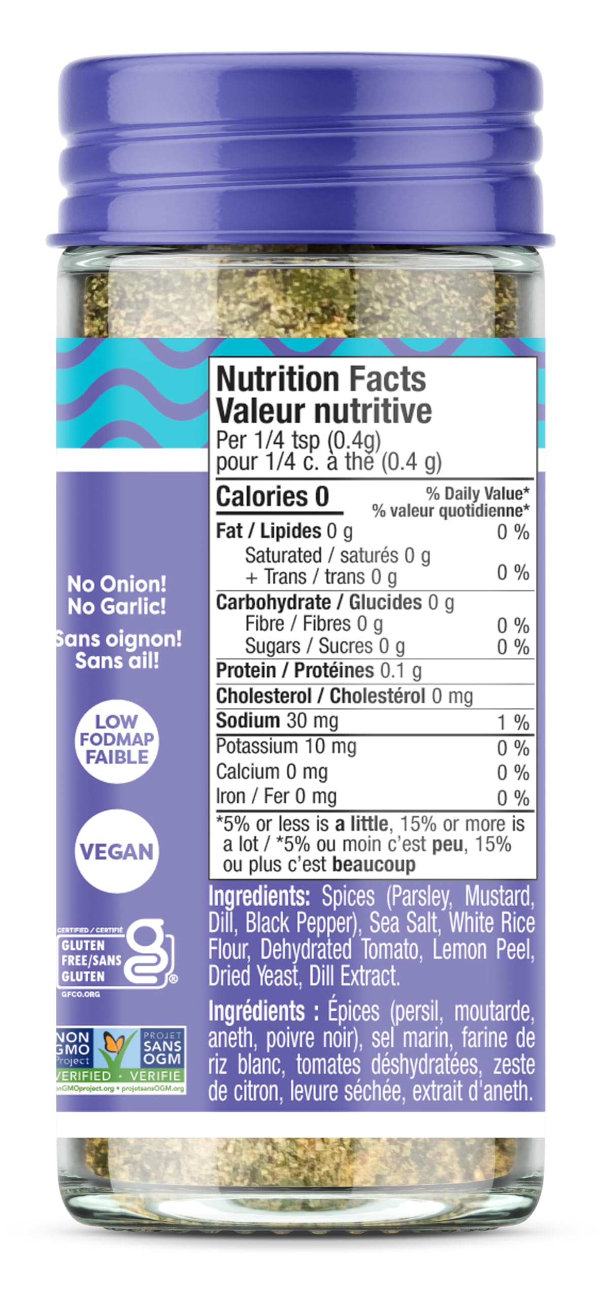 Fody Foods Taco Seasoning, 2.6 Oz, Garlic and Onion Free, Low FODMAP Certified, Gut & IBS Friendly, Vegan, Non-GMO, Gluten Free, Keto Friendly