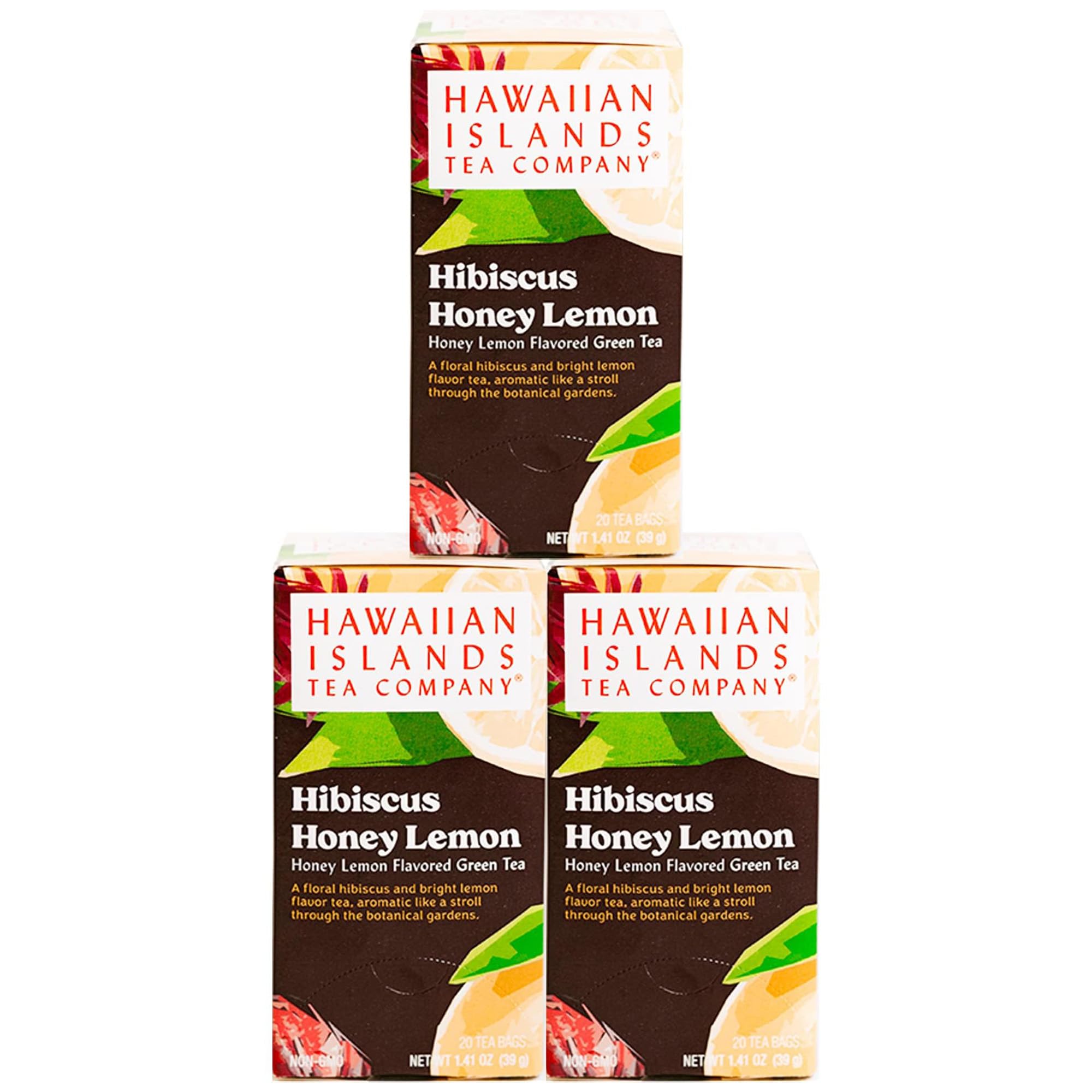 Hawaiian Islands Tea Company Mango Maui Black Tea, All Natural - 20 Teabags (1 Box)