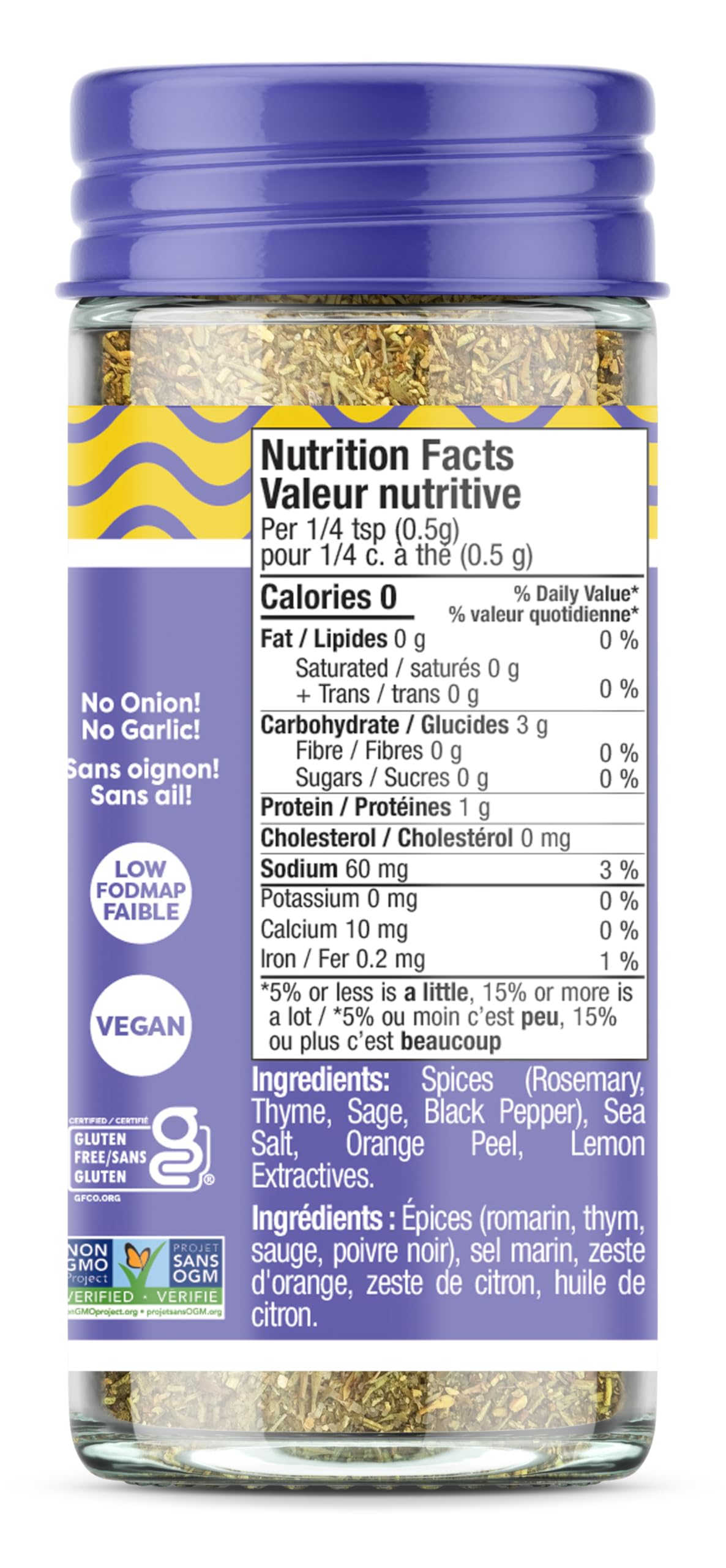 Fody Foods Taco Seasoning, 2.6 Oz, Garlic and Onion Free, Low FODMAP Certified, Gut & IBS Friendly, Vegan, Non-GMO, Gluten Free, Keto Friendly