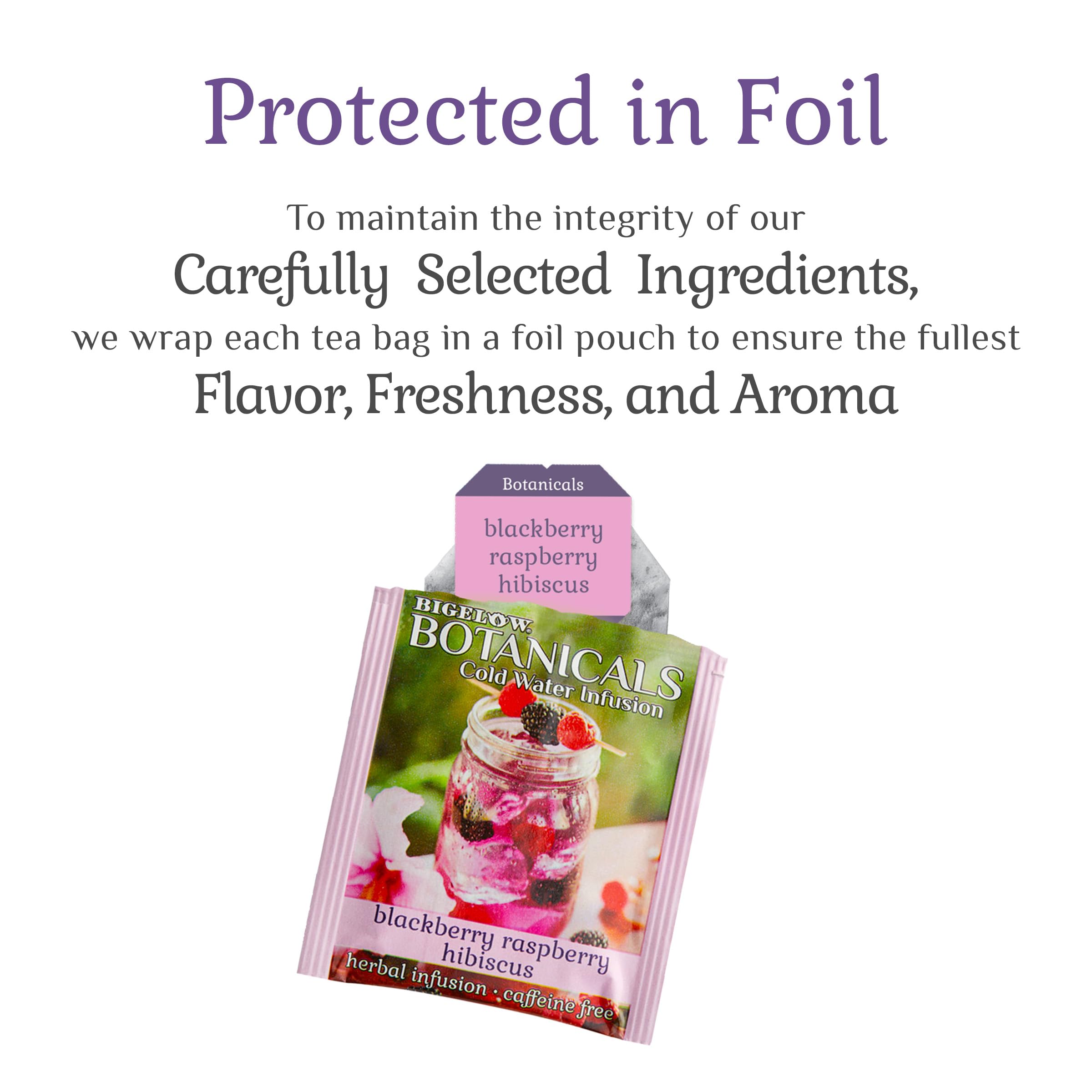 Bigelow Botanicals Cold Water Infusion Strawberry Lemon Orange Blossom Tea Bags 18 Count Box (Pack of 1), Herbal Infusion, Caffeine Free, 18 Tea Bags Total