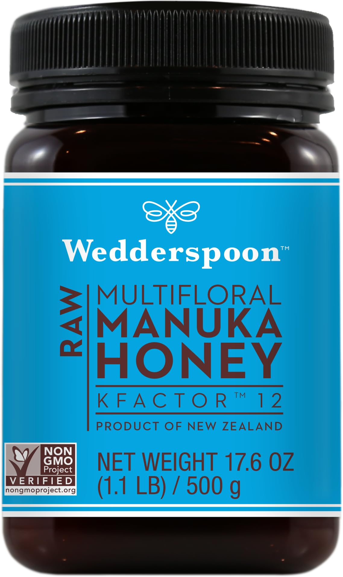 Wedderspoon Raw Premium Manuka Honey, KFactor 12, 8.8 Oz, Unpasteurized, Genuine New Zealand Honey, Non-GMO Superfood, Traceable from Our Hives to Your Home