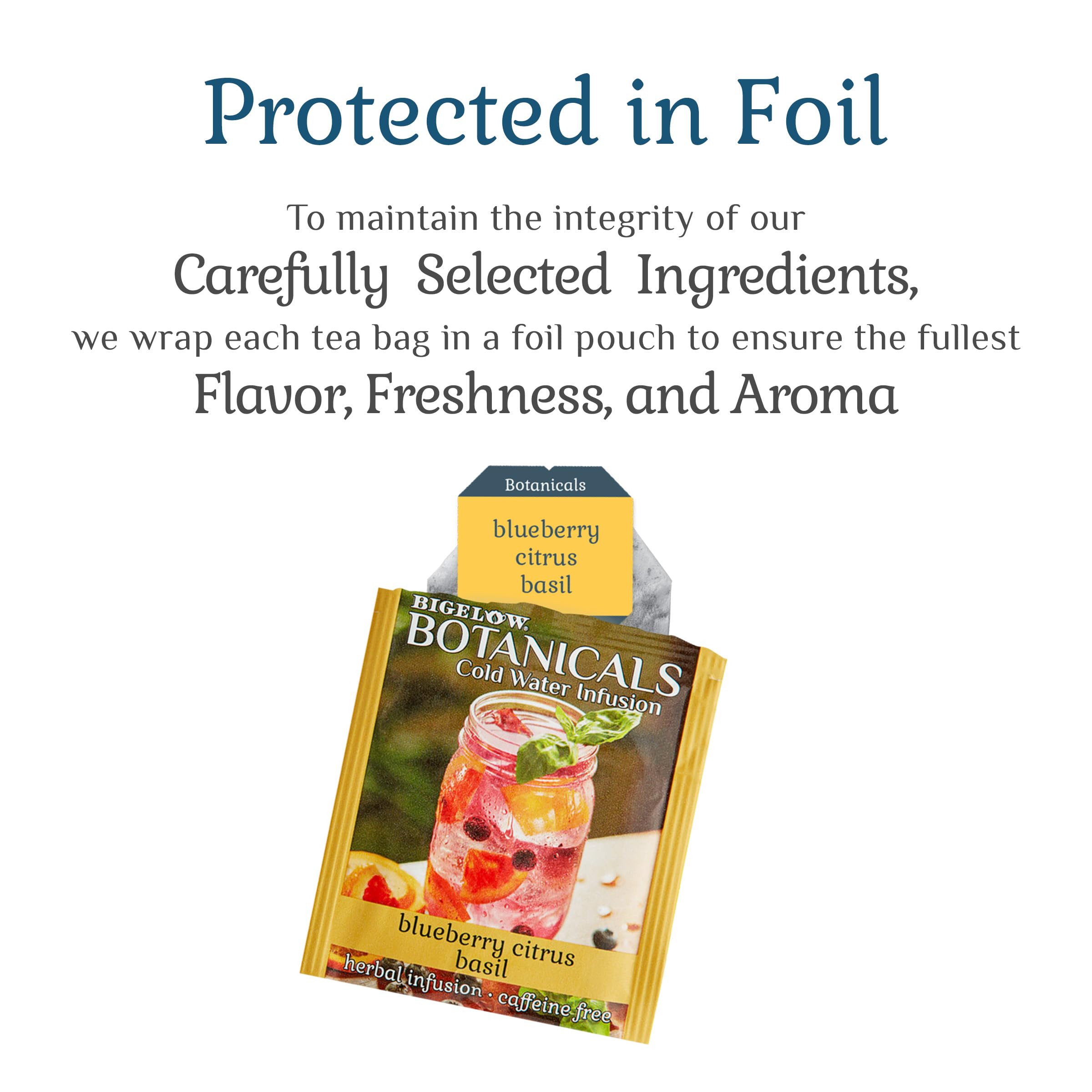 Bigelow Botanicals Cold Water Infusion Strawberry Lemon Orange Blossom Tea Bags 18 Count Box (Pack of 1), Herbal Infusion, Caffeine Free, 18 Tea Bags Total