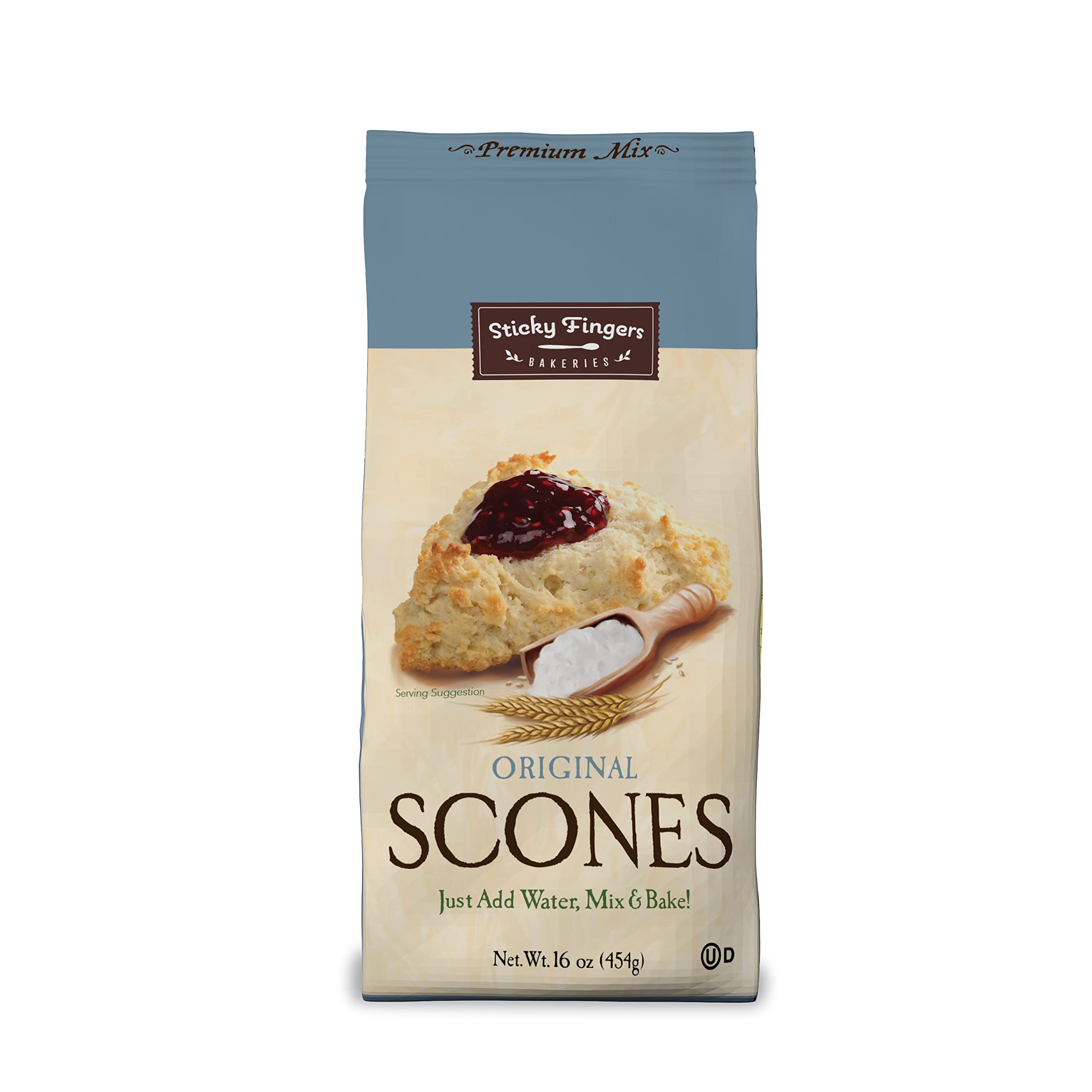 English Scone Mix, Original Flavor by Sticky Fingers Bakeries – Easy to Make English Scones Fresh Baked, Makes 12 Scones (1pk)