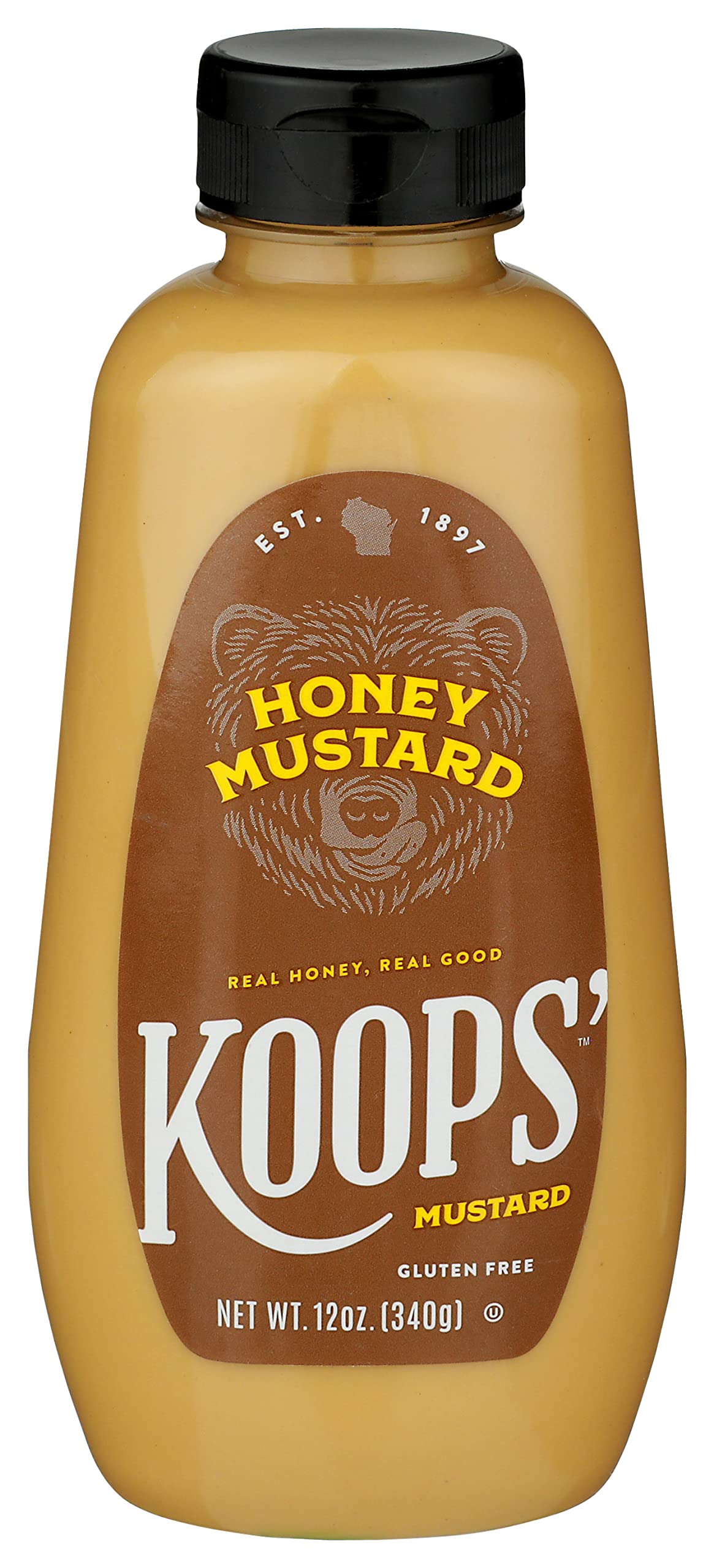 Koops' Organic Stone Ground Mustard – Old-Fashioned Mustard, Gluten-Free, Kosher, Non-GMO, USDA Certified Organic Mustard, Made in USA, From Quality Mustard Seeds – 12 Oz, Pack of 1