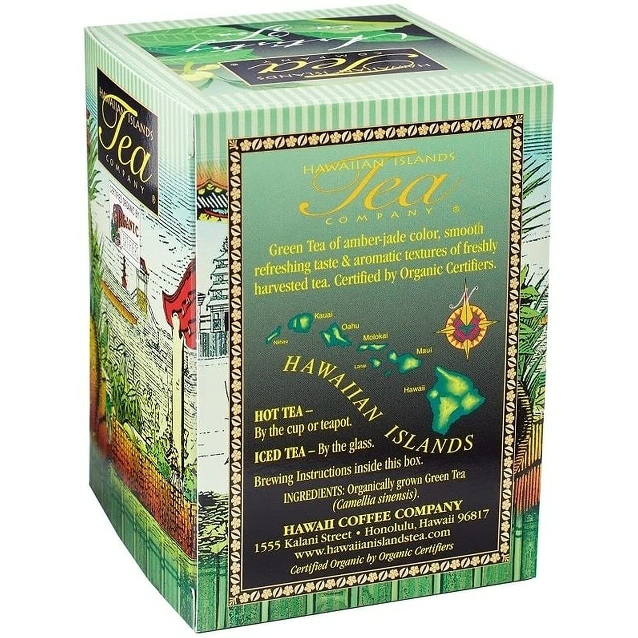 Hawaiian Islands Tea Company Mango Maui Black Tea, All Natural - 20 Teabags (1 Box)