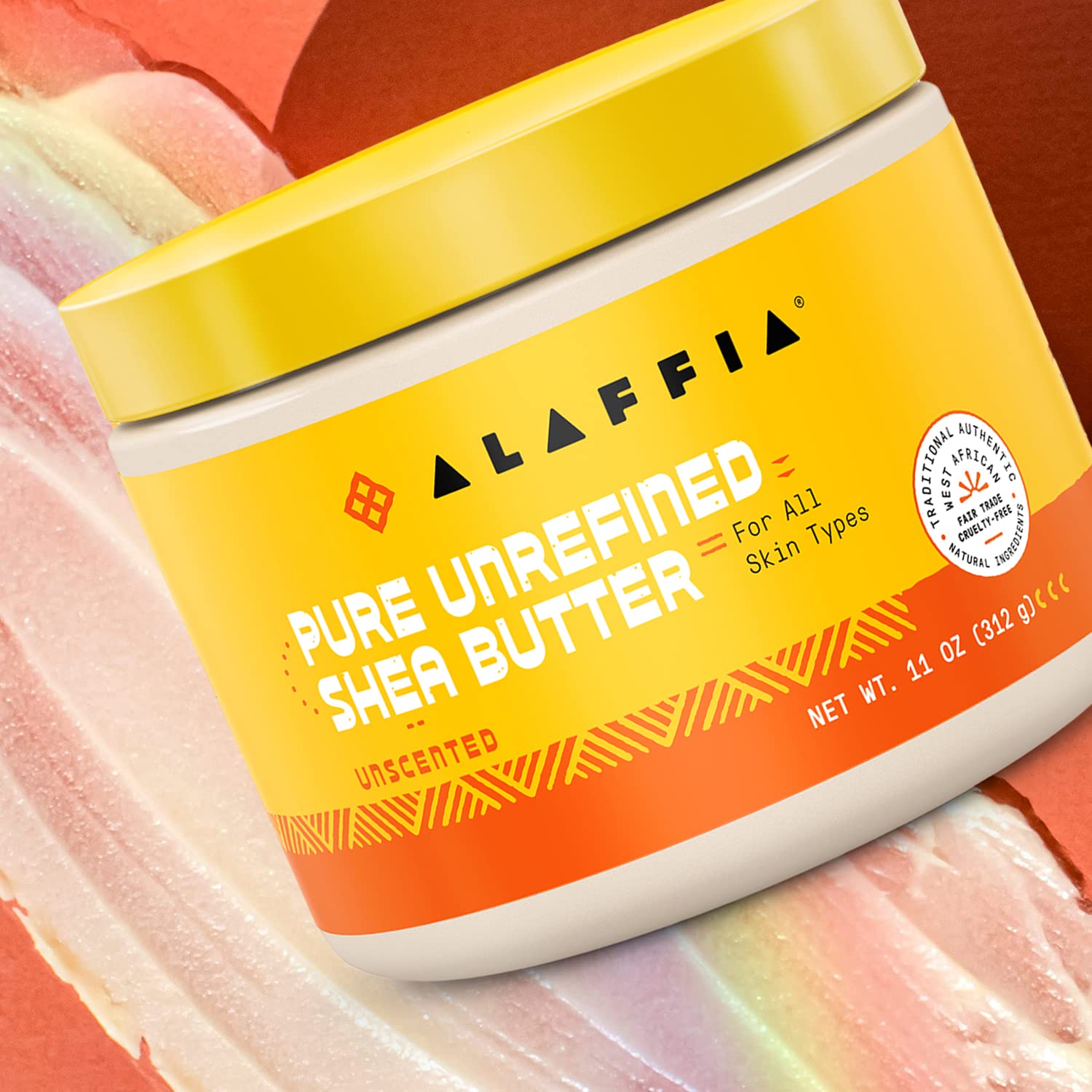 Alaffia, Pure Unrefined Shea Butter, Unscented, 11 oz