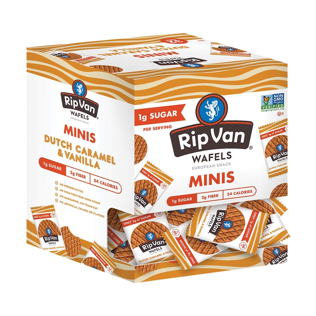 Rip Van Wafels Snack Wafels, Honey and Oats, 1.2oz, 16 Count