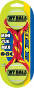 PetSport Tug Max Dog Toys | 9" Heavy Duty Braided Rope with Two 2.5" Tuff Durable Tennis Balls, Colors Will Vary (Pack of 1)