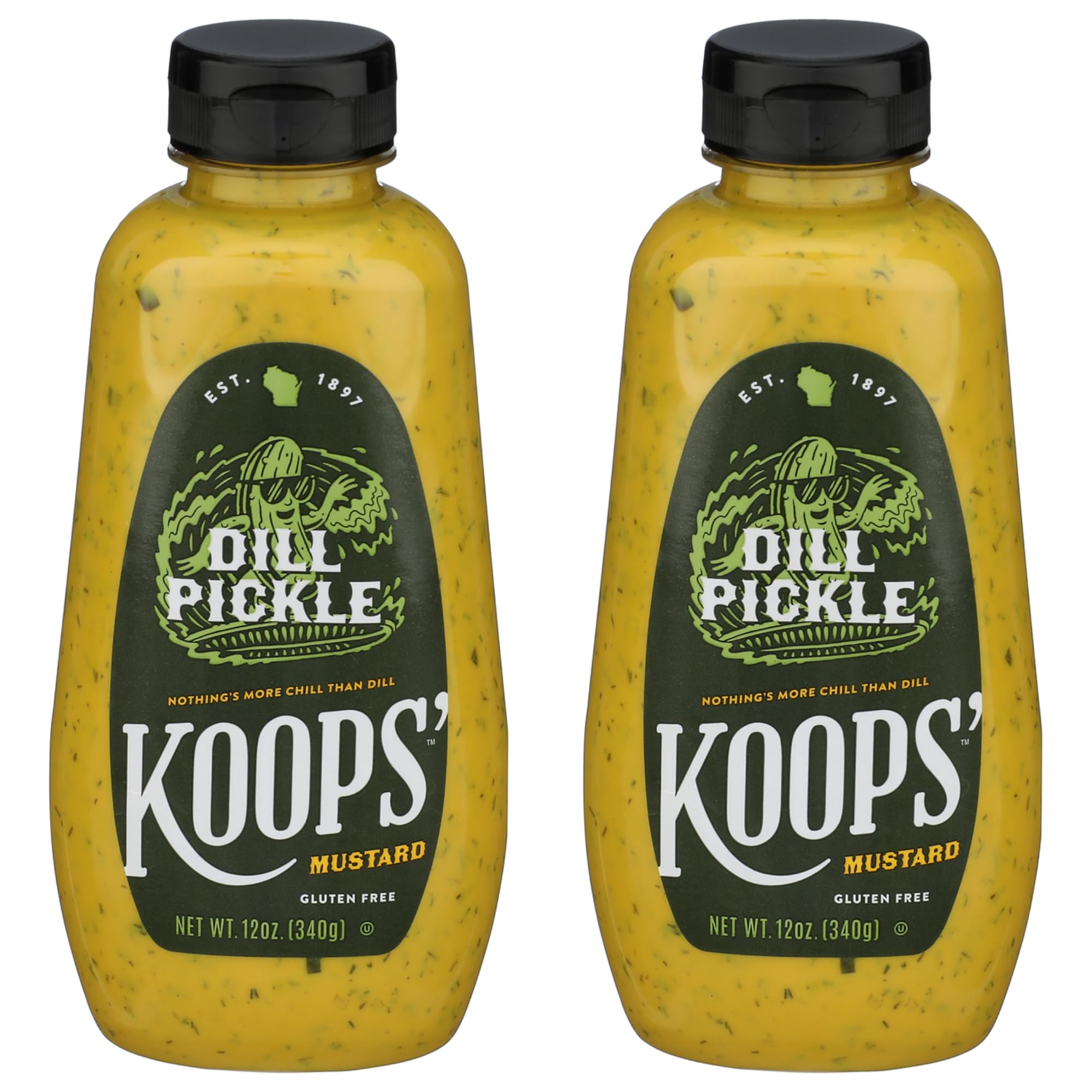 Koops' Organic Stone Ground Mustard – Old-Fashioned Mustard, Gluten-Free, Kosher, Non-GMO, USDA Certified Organic Mustard, Made in USA, From Quality Mustard Seeds – 12 Oz, Pack of 1