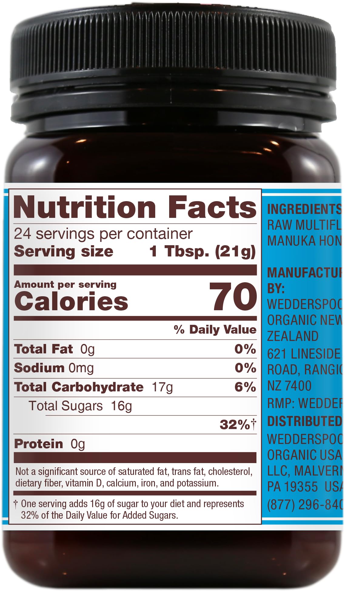 Wedderspoon Raw Premium Manuka Honey, KFactor 12, 8.8 Oz, Unpasteurized, Genuine New Zealand Honey, Non-GMO Superfood, Traceable from Our Hives to Your Home