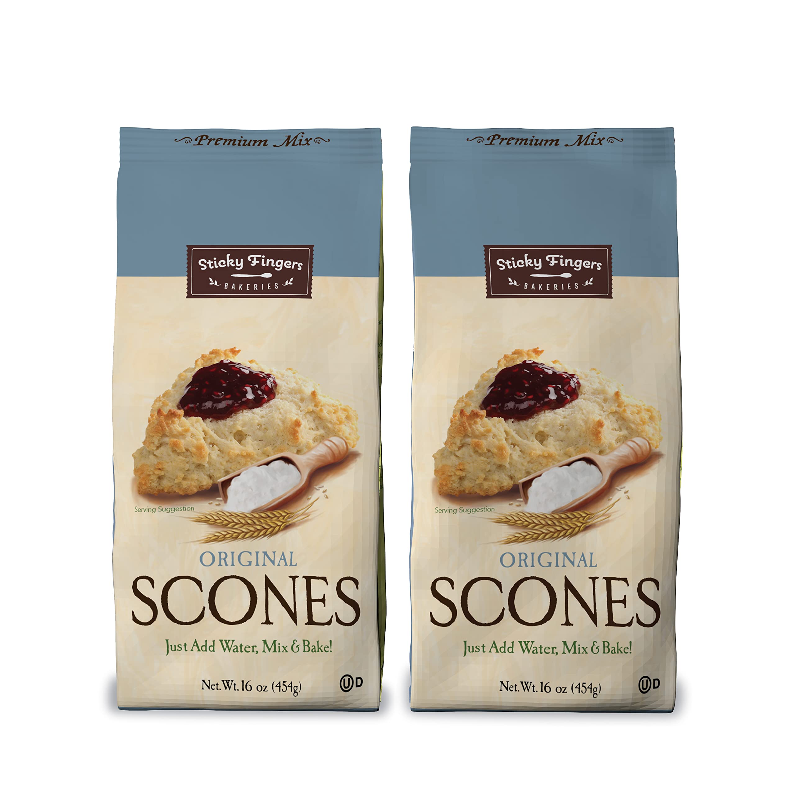 English Scone Mix, Original Flavor by Sticky Fingers Bakeries – Easy to Make English Scones Fresh Baked, Makes 12 Scones (1pk)