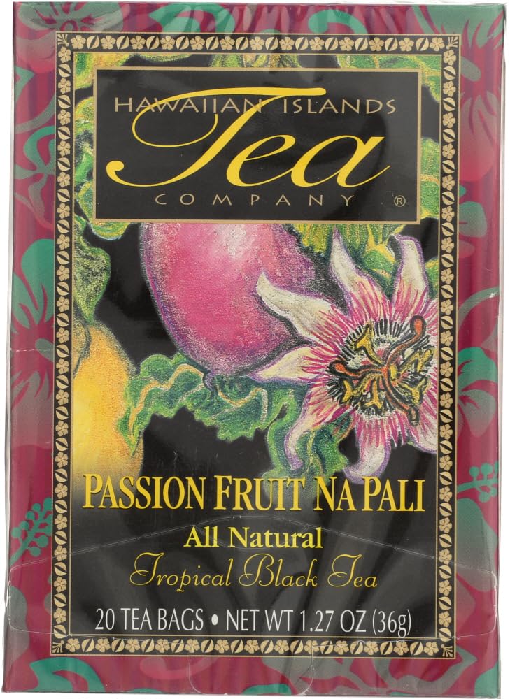 Hawaiian Islands Tea Company Mango Maui Black Tea, All Natural - 20 Teabags (1 Box)
