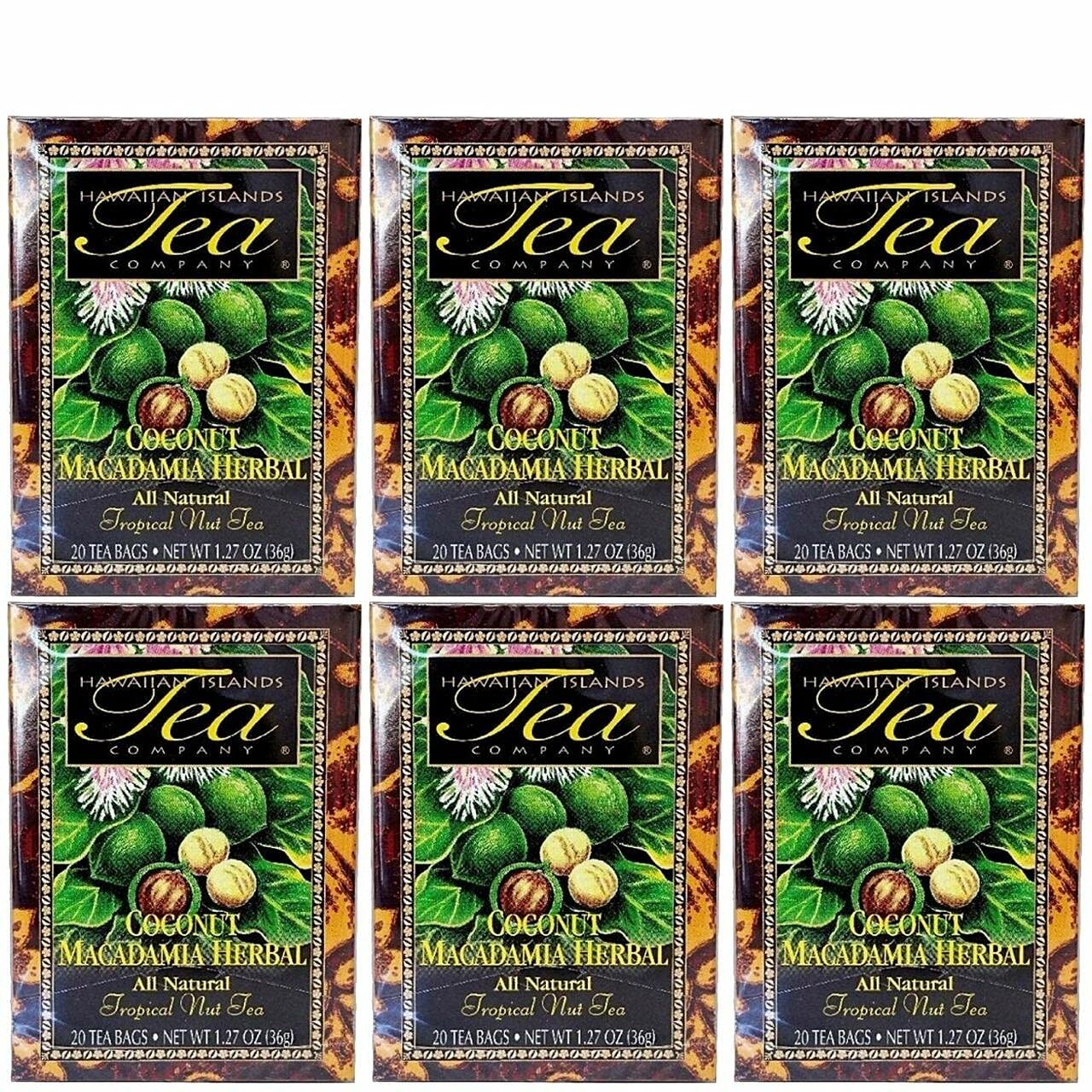 Hawaiian Islands Tea Company Mango Maui Black Tea, All Natural - 20 Teabags (1 Box)